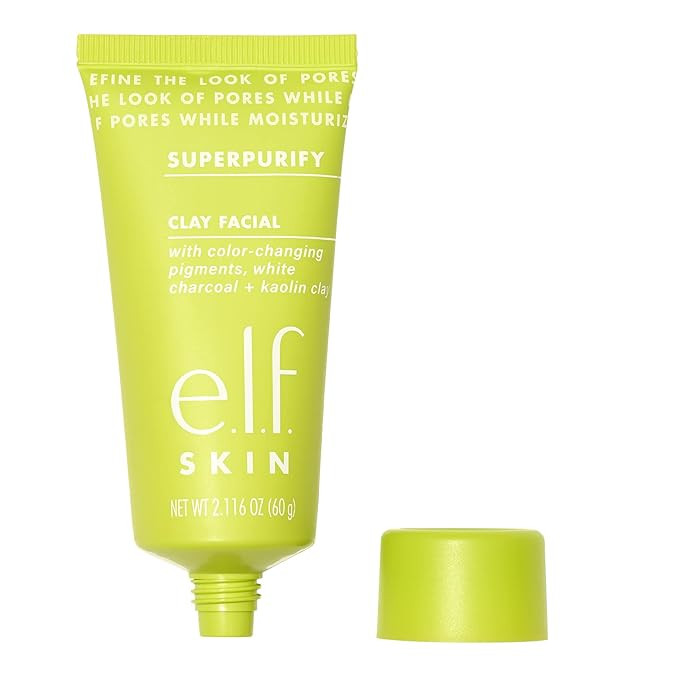 e.l.f. SKIN SuperPurify Clay Facial Mask, Color-Morphing Clay Mask For Refining Pores & Smoothing... | Amazon (US)
