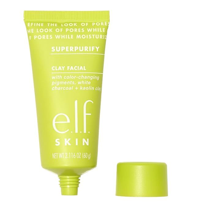 e.l.f. SKIN SuperPurify Clay Facial Mask, Color-Morphing Clay Mask For Refining Pores & Smoothing... | Amazon (US)