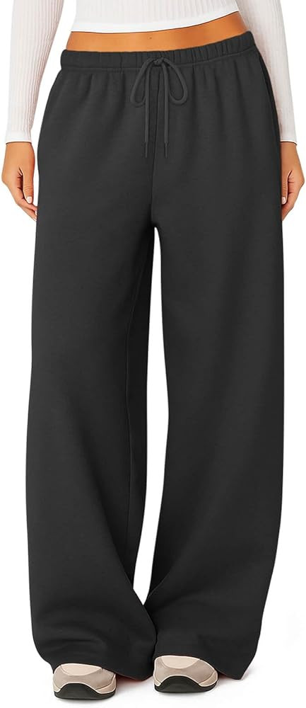 HeSaYep Women's Fleece Lined Sweatpants Winter Warm Wide Leg Sweat Pants Baggy Casual Pants with ... | Amazon (US)