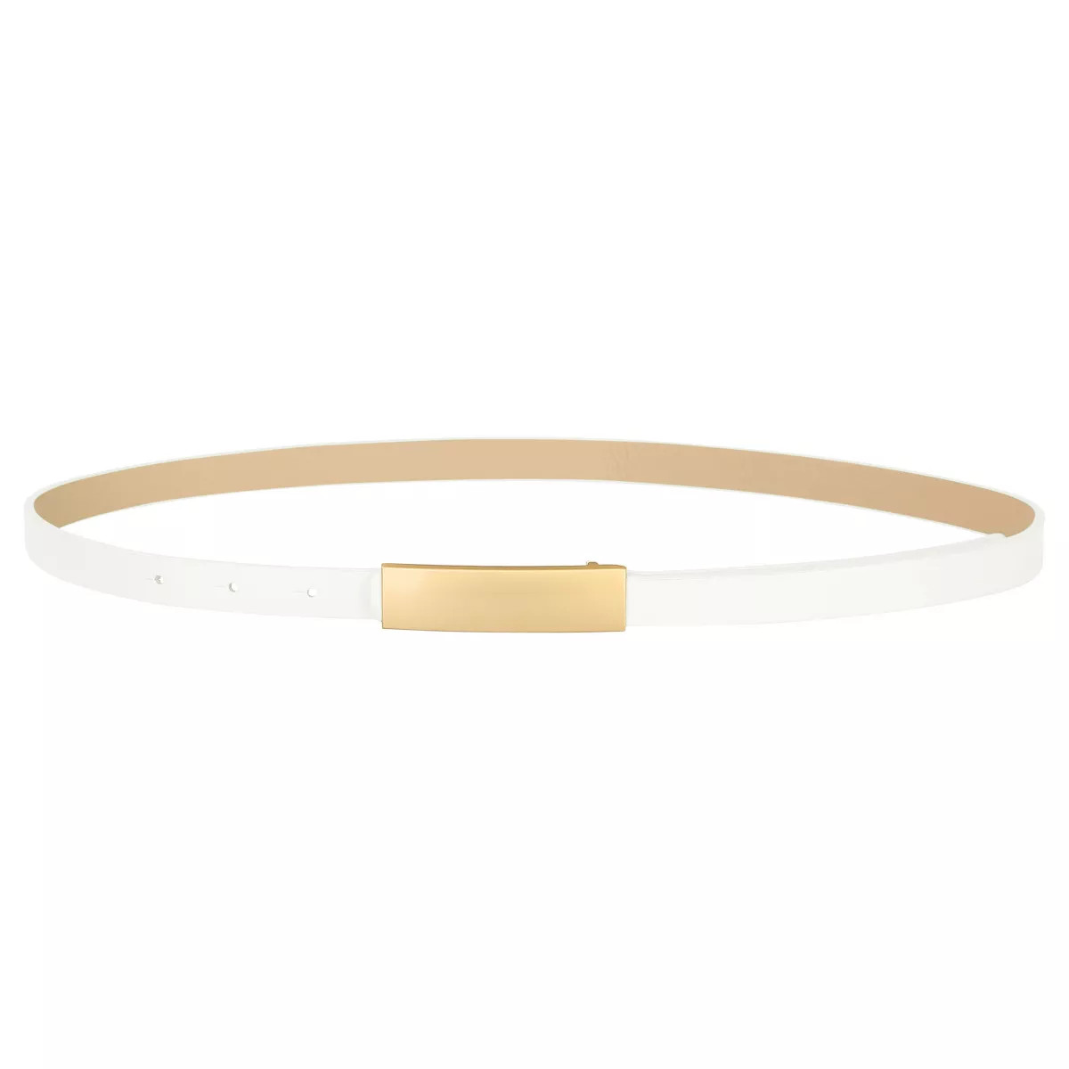 INSPIRE CHIC Women's Skinny Faux Leather Gold Buckle Adjustable Cinch Waistband | Target