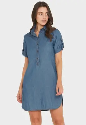 Vestido Chemise Jeans Delave Miss Joy 2942 | Dafiti (BR)