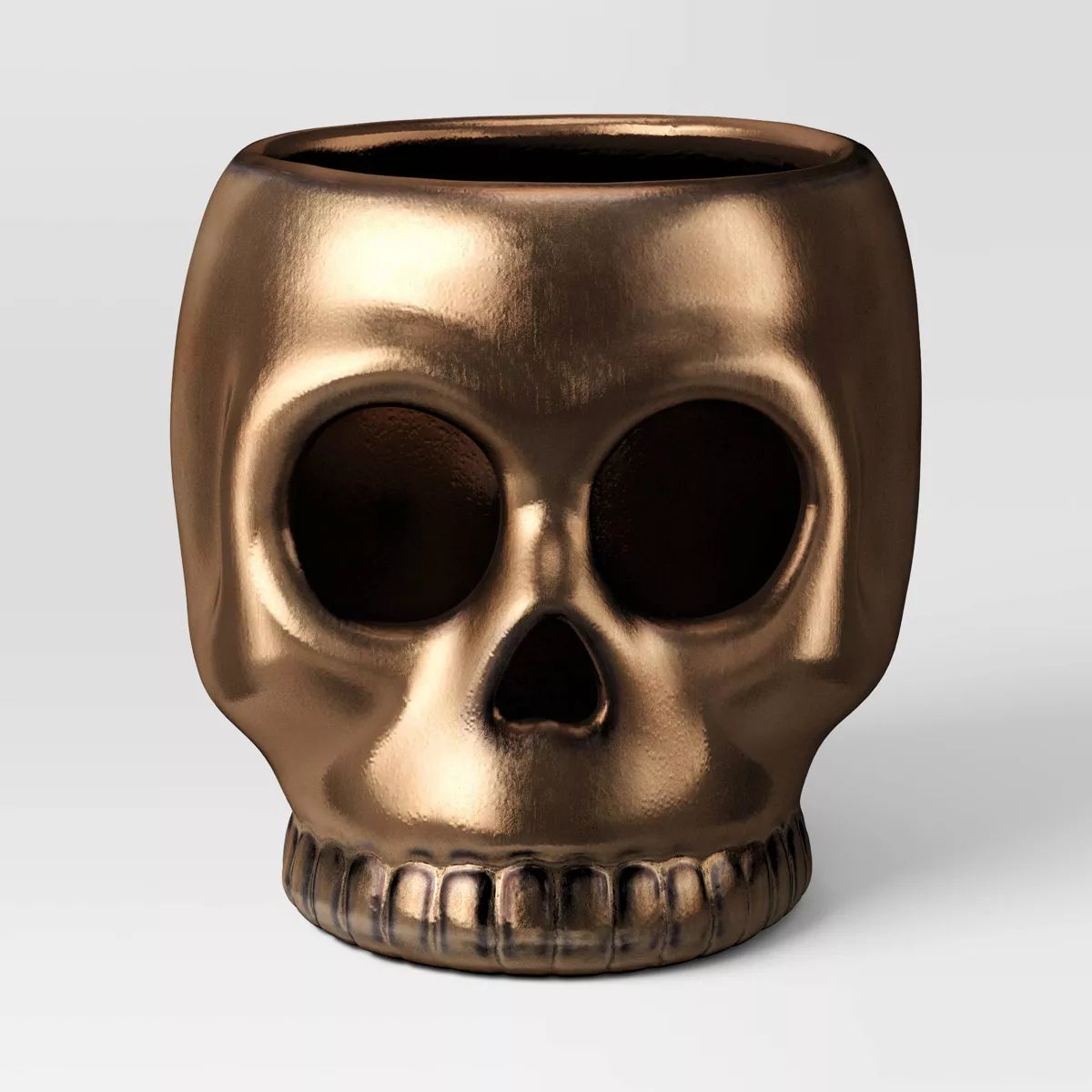 Small Skull Halloween Candle Holder Gold - Threshold™ | Target