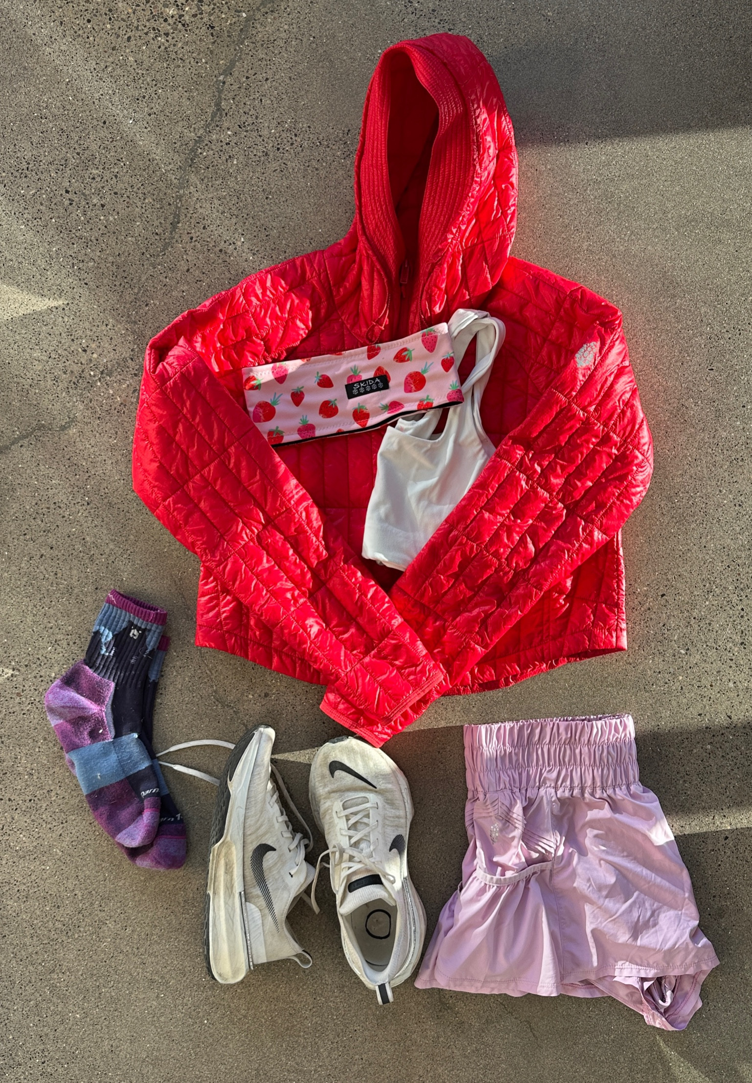 The perfect running fit for your Valentine’s Day 💕
Jacket: Small (TTS) 
Bra: Medium (TTS)
Shorts: Medium (sized up one for looser fit)
Shoes: 9 (size up 1/2 size)


#LTKFitness #LTKMostLoved #LTKSaleAlert