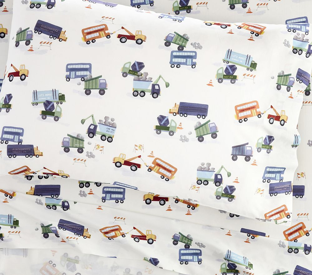 Heritage Construction Organic Cotton Sheet Set | Pottery Barn Kids