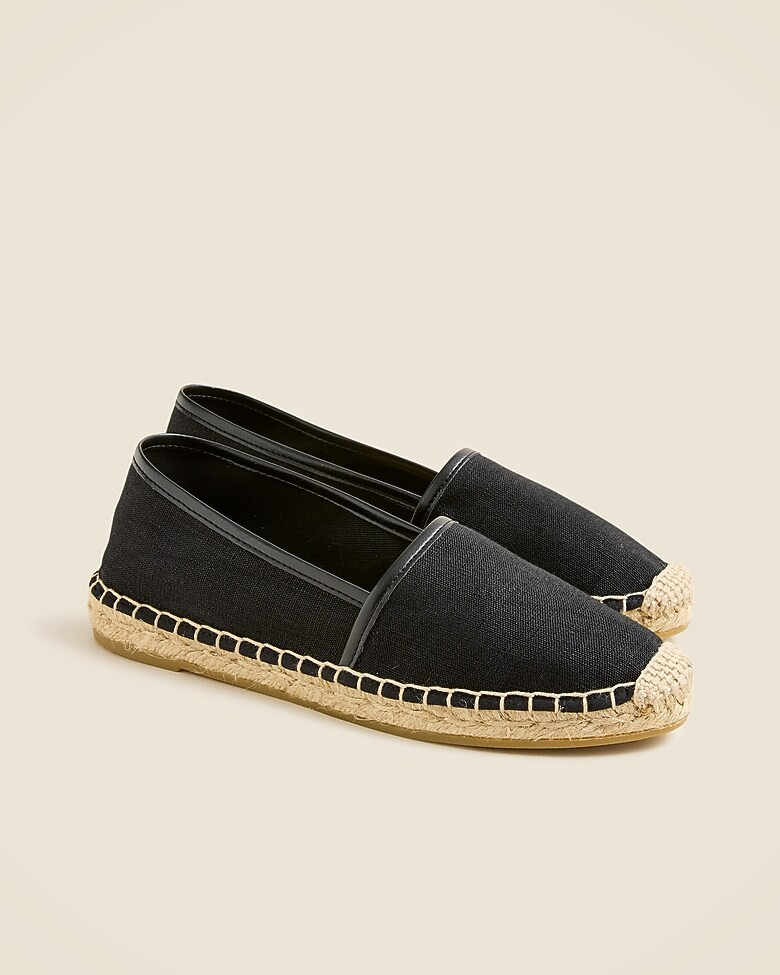 Made-in-Spain espadrille flats in linen blend | J. Crew US