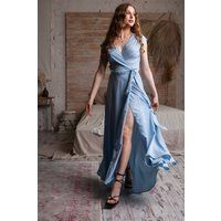 Blue Dress Summer, Dress For Women Wedding Guest, A Line Dress, Maxi Plus Size, V Neck Dress, Dress Party, Sleeveless | Etsy (US)