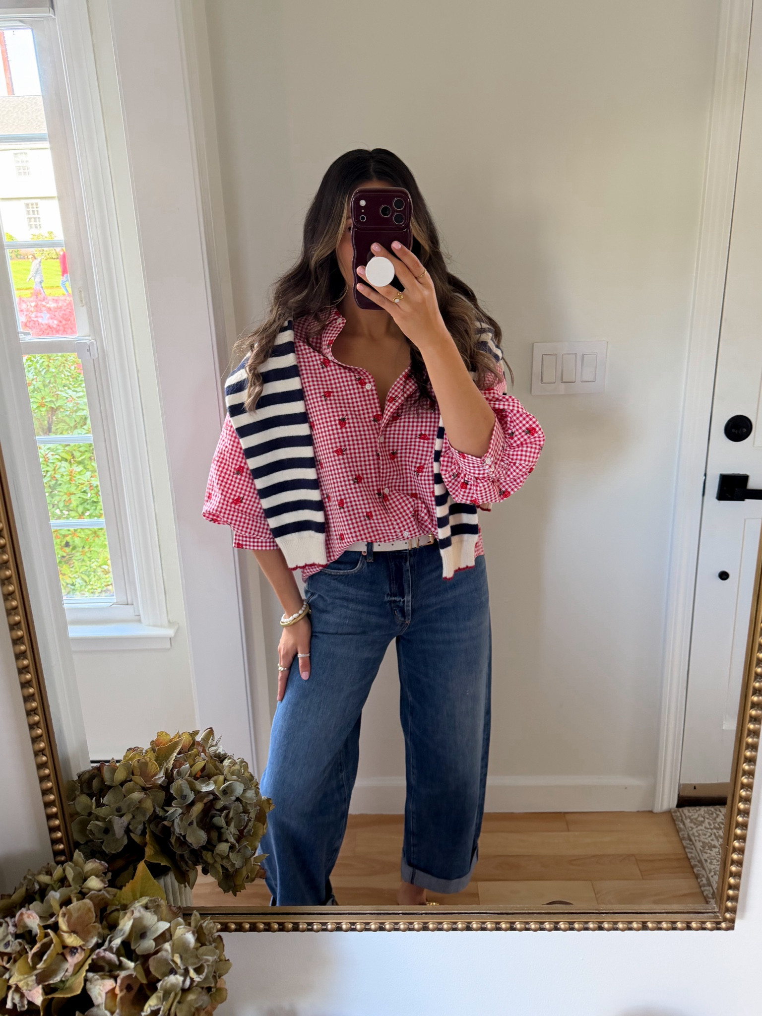 Newport Rhode Island outfit— a very coastal coded look that is perfectly layered for a warmer or chilly day. Wearing size small in the top, medium in the sweater, and size 26 in the denim jeans!

Everyday outfit | New England outfit | coastal style | Nantucket style | cape cod style 

#LTKdayinmylife #LTKgrwm #LTKootd