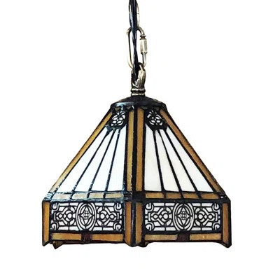 Winston Porter Aftab Tiffany Style Warm Light Glass & Steel Hanging Pendant Ceiling Lamp | Wayfair North America