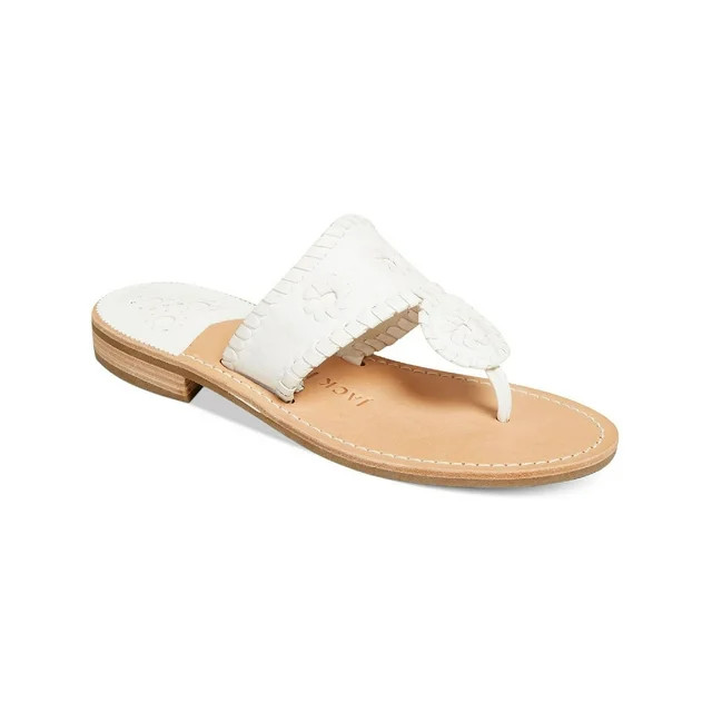 Jack Rogers Womens Jacks Flat Sandal Leather Toe-Post Slide Sandals | Walmart (US)