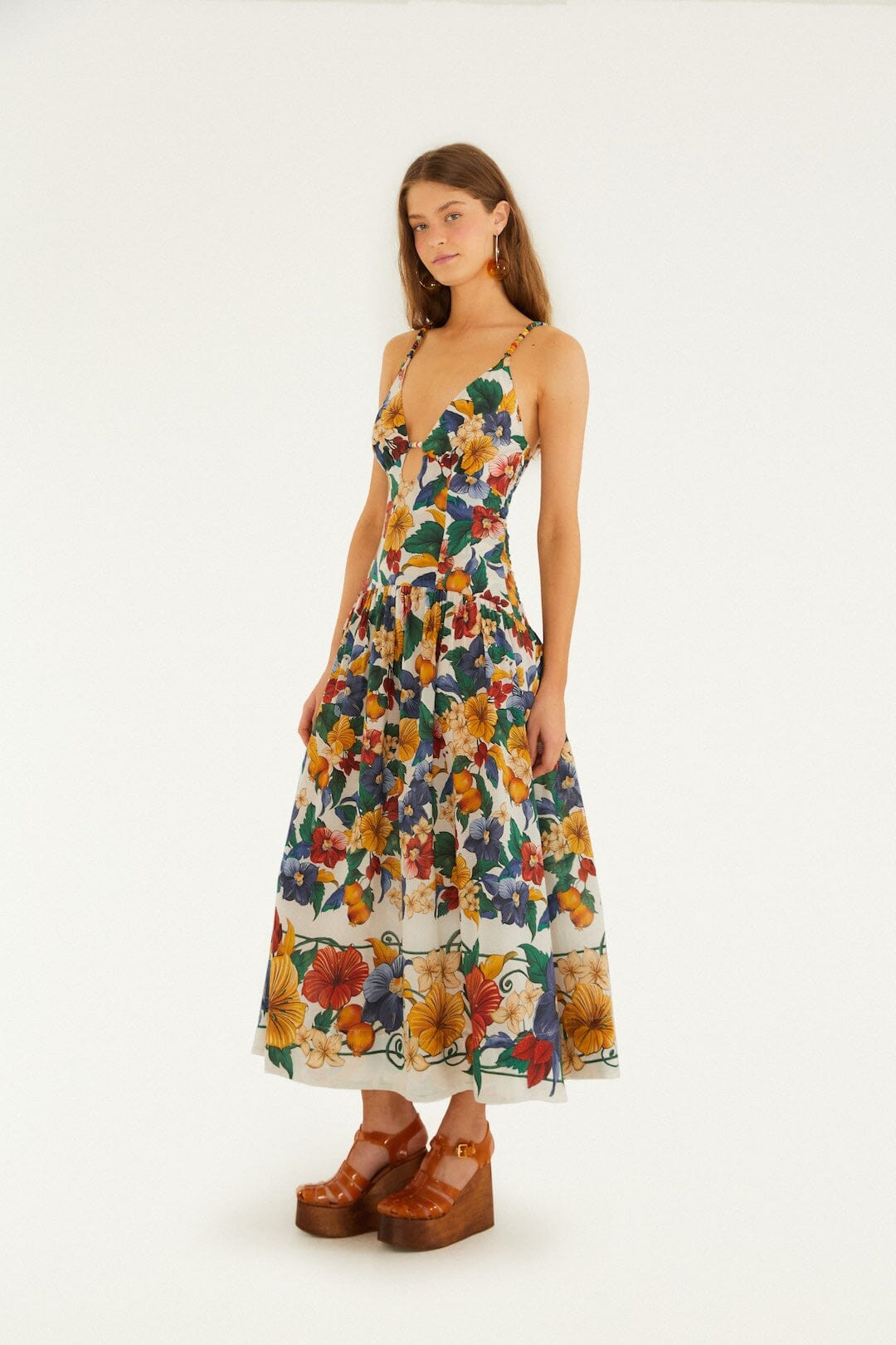 Off-White Tropi Embroidered Maxi Dress | FARM Rio | FarmRio (US)