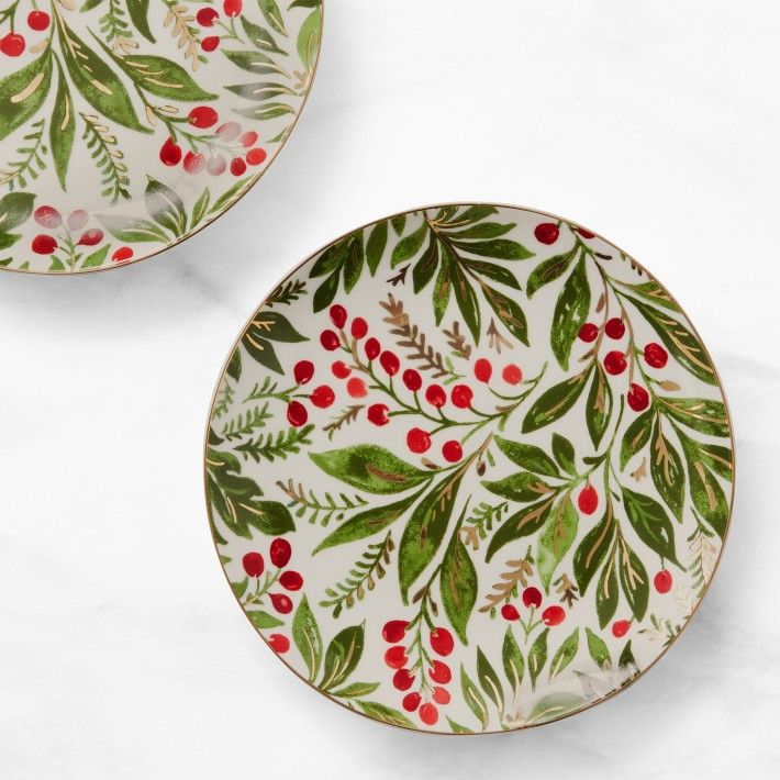 Noel Appetizer Plates, Set of 4, Mixed | Williams-Sonoma