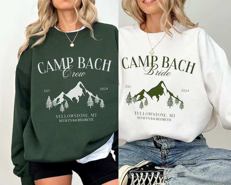 Personalized Camp Bachelorette Sweatshirts, Custom Camp Bach Bachelorette Crewneck, Lake Bachelor... | Etsy (US)