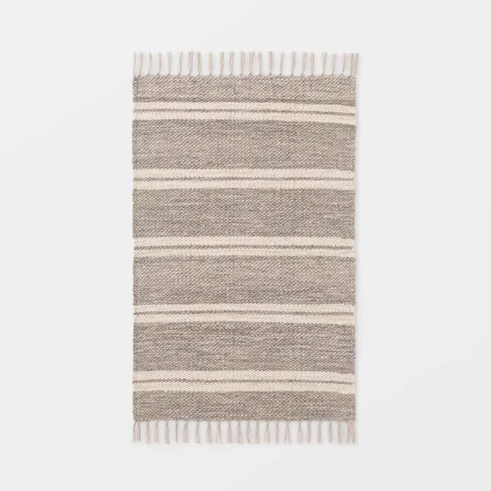 2'1"x3'2" Indoor/Outdoor Scatter Striped Rug Tan - Threshold™ designed by Studio McGee | Target