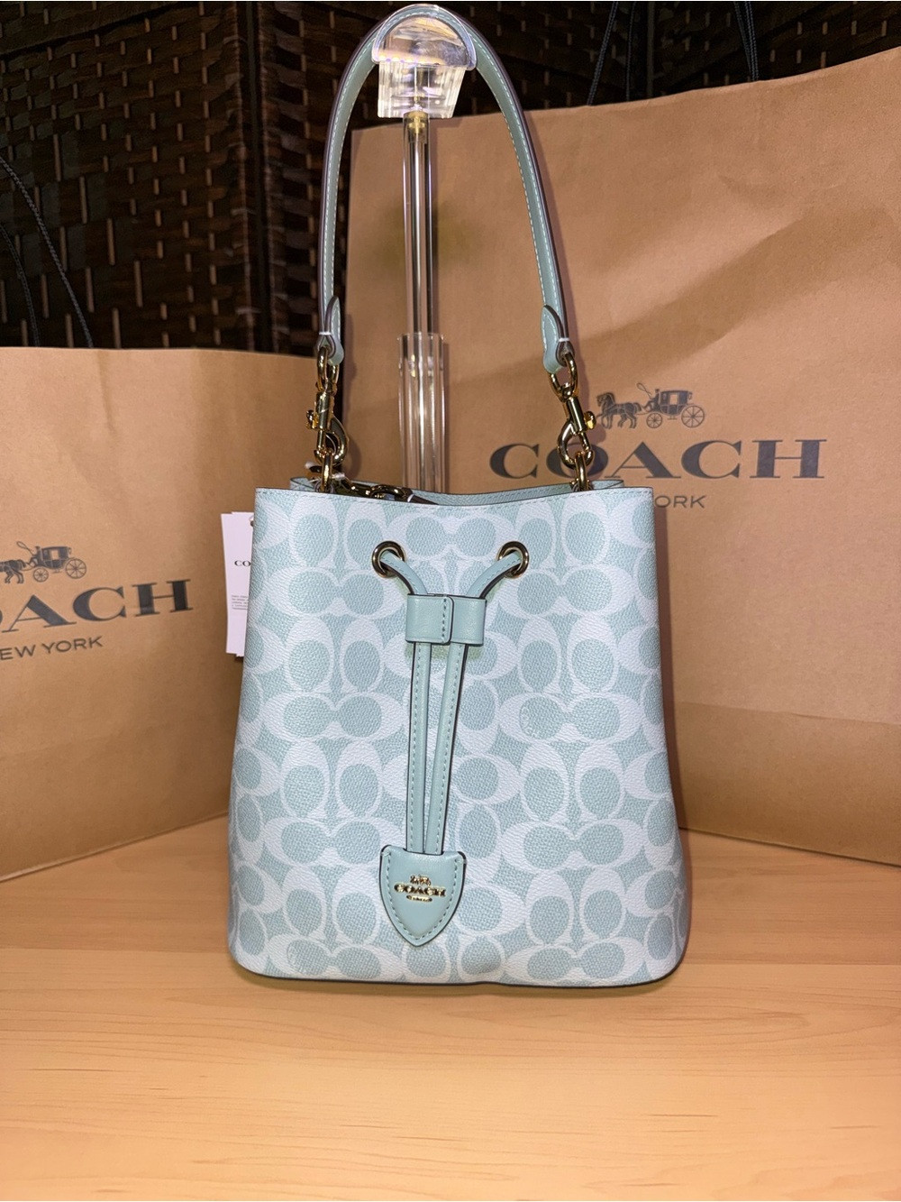 Coach Rowan bucket bag and Pouch in signature canvas | Poshmark