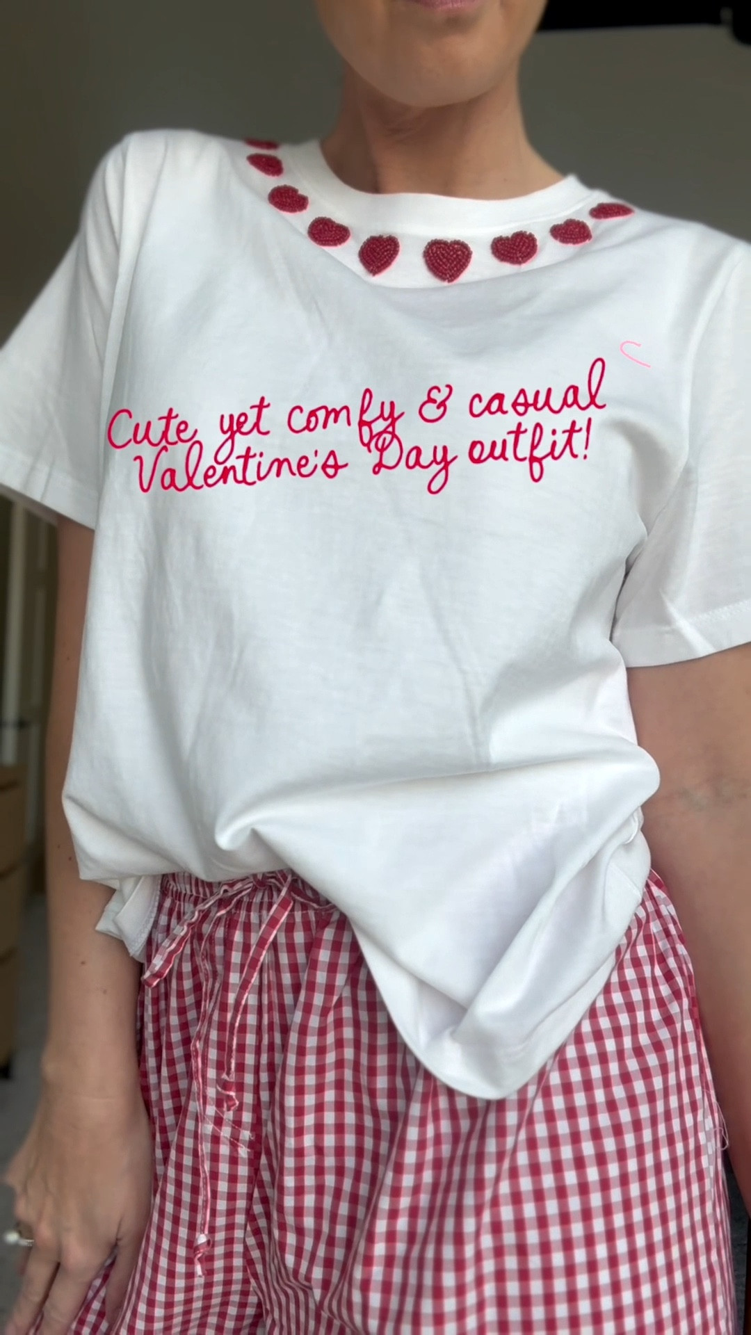 valentines outfit women

The perfect, easy, cozy, casual Valentine’s Day outfit, whether you’re going out for a valentines dinner, or getting with the girls for Galentine’s or helping out in your kids class party! This is simple, classy and cute! And I will be wearing this shirt all year long! The cutest fit! Size down in the pants! 

#LTKSeasonal #LTKmomlife #LTKValentine
