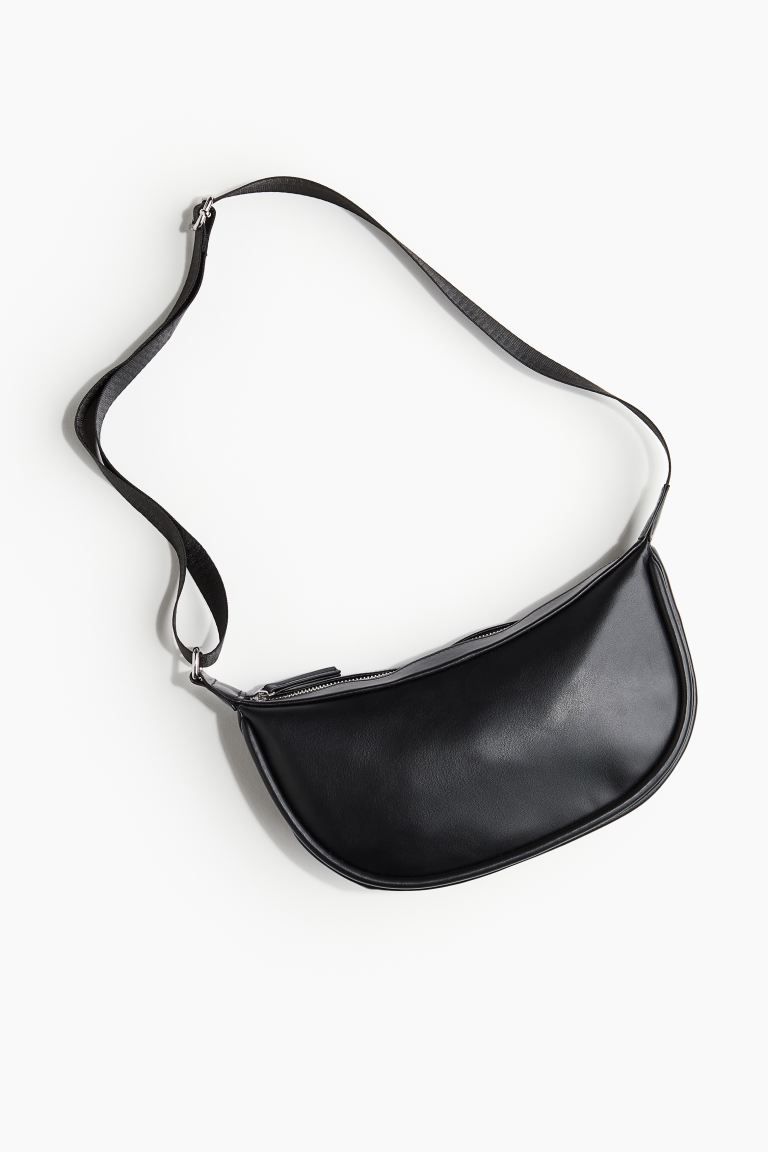 Coated Crossbody Bag - Black - Ladies | H&M US | H&M (US + CA)