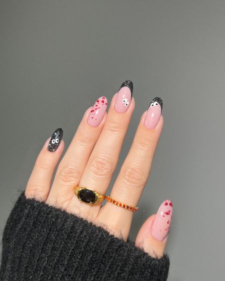 Halloween Nails using reflective glitter gels ✨👀🩸

#LTKSeasonal #LTKHalloween #LTKbeauty