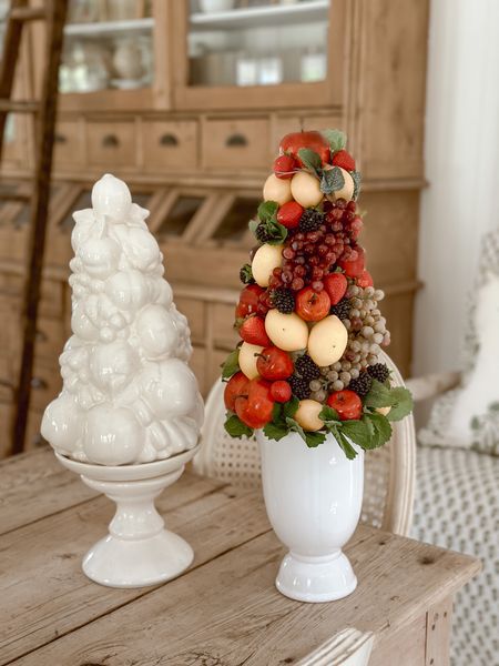 I made a faux Italian fruit topiary and this was mine before I spray painted it next to my real one. Here are some supplies for you to make your own! 

#LTKFind #LTKhome