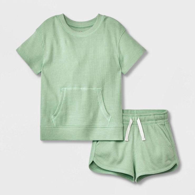 Toddler Boys' 2pc Short Sleeve Thermal T-Shirt and Pull-On Shorts Set - Cat & Jack™ | Target