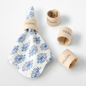 Montauk Raffia Napkin Rings, Set of 4 | Mark and Graham