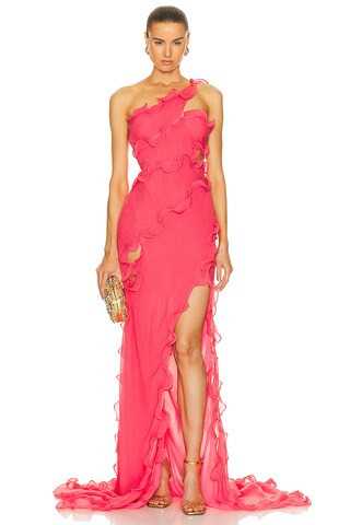 Cult Gaia Micola Long Gown in Sunkiss | FWRD | FWRD 