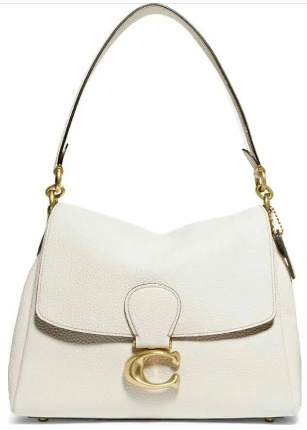 💚 Coach May Shoulder Bag Tote Purse Leather Handbag Brass/chalk NWT  | eBay | eBay US