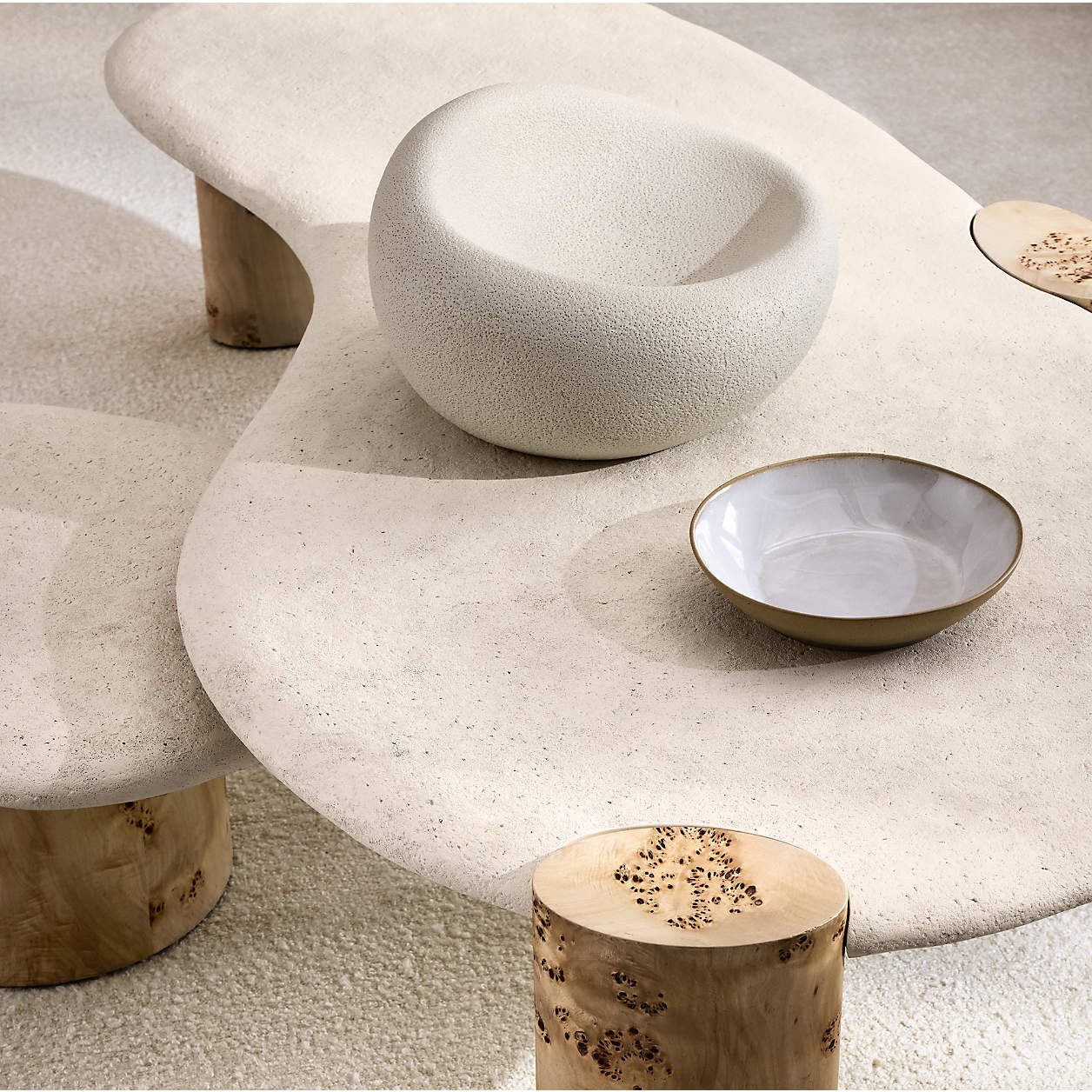 Sassolino Burl Wood Nesting Tables by Athena Calderone + Reviews | Crate & Barrel | Crate & Barrel