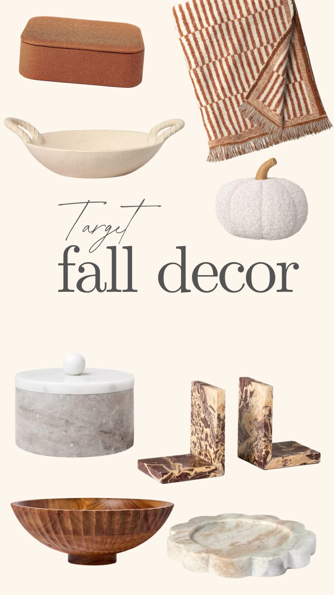 Target finds for fall decor that I am eyeing 


Home finds
Target favorites
Mom finds
Fall trend 
Fall home 