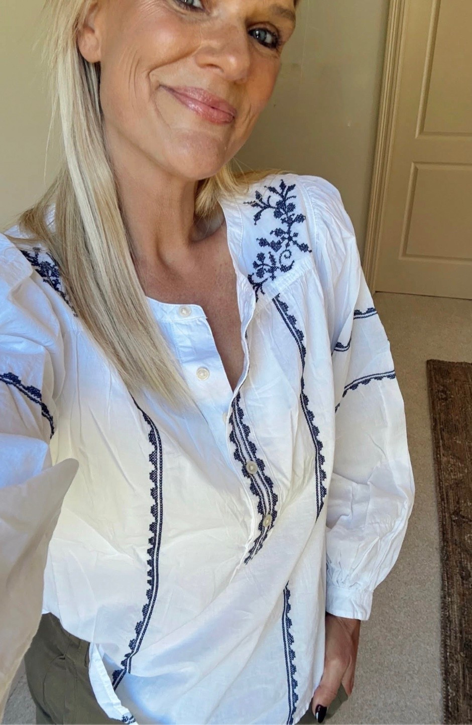 A chill in the air means long sleeves are officially back in my rotation! 
🍁￼
Loving this one from Walmart! It’s lightweight, cute, and perfect for these cooler fall days.

#LTKdayinmylife #LTKBeauty #LTKOver40