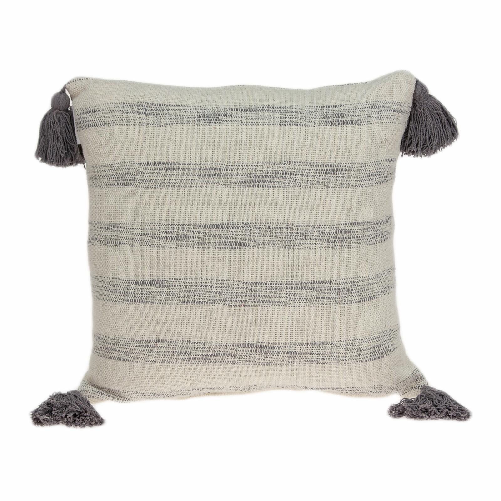Parkland Collection Seema Printed Striped Tassel Throw Pillow | Walmart (US)