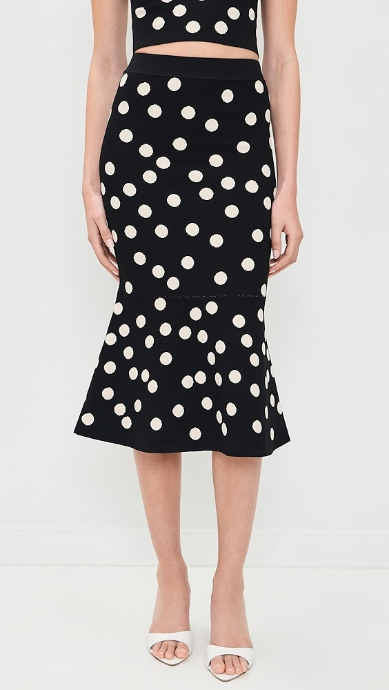 Mae Polka Dot Flare Skirt | Shopbop