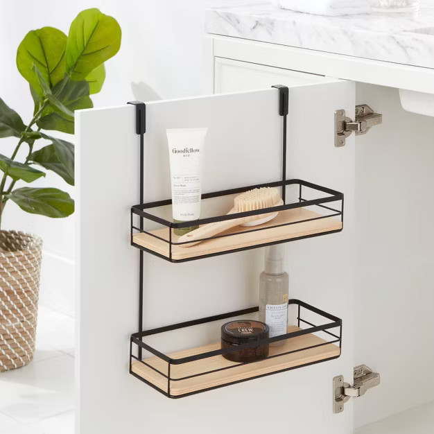 Over the Cabinet Tiered Shelves with Wood - Brightroom™ | Target