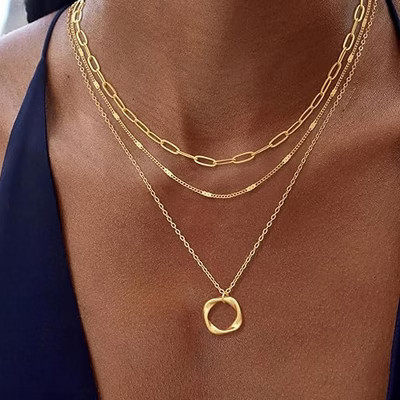 HTUTWOO Gold Necklace for Women 14k Gold Chain Necklaces,Dainty Layered Necklaces Simple Stackable Pendant Necklaces Gold Jewelry for Women | Target