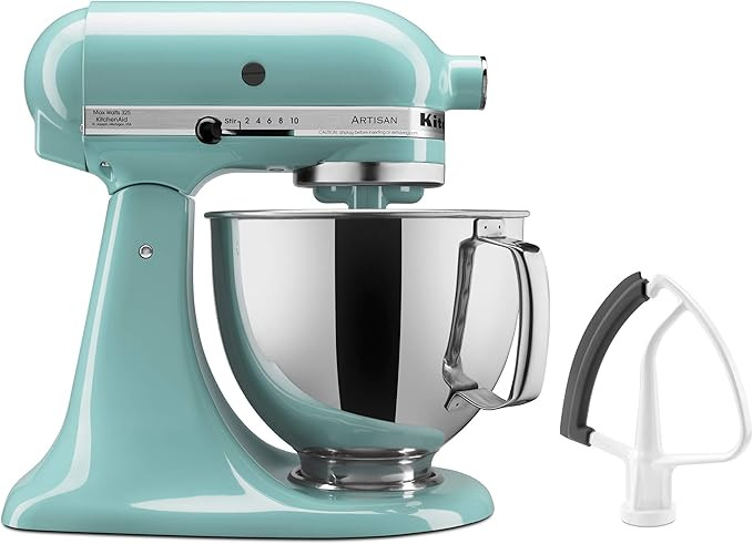KitchenAid KSM150FEAQ Value Bundle Artisan 5 Quart Stand Mixer, Aqua Sky | Amazon (US)
