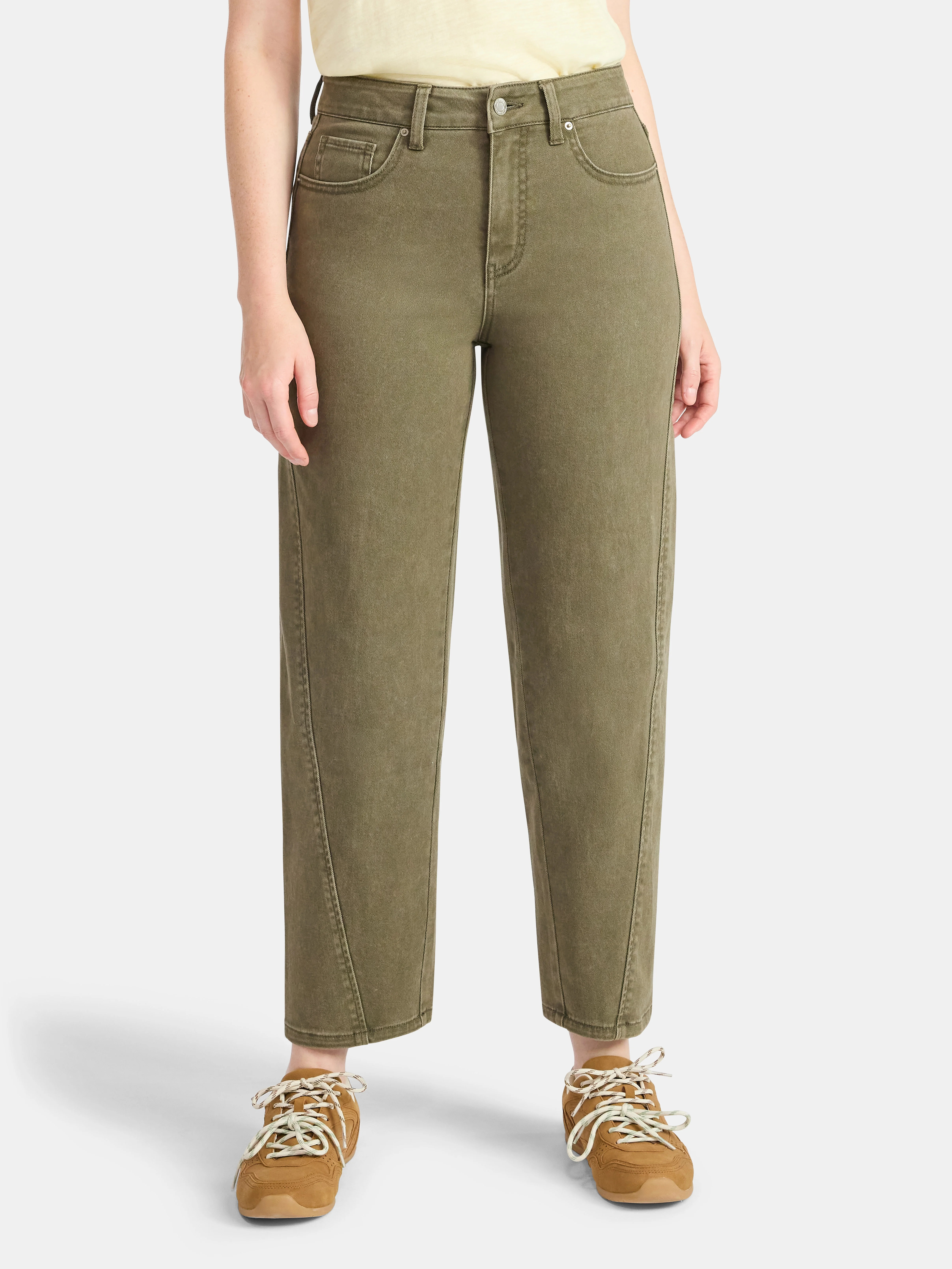 Time and Tru Women's High Rise Barrel Jeans, Sizes 0-20 | Walmart (US)