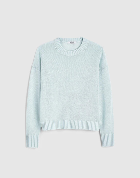 Linen Drop-Shoulder Sweater | Madewell