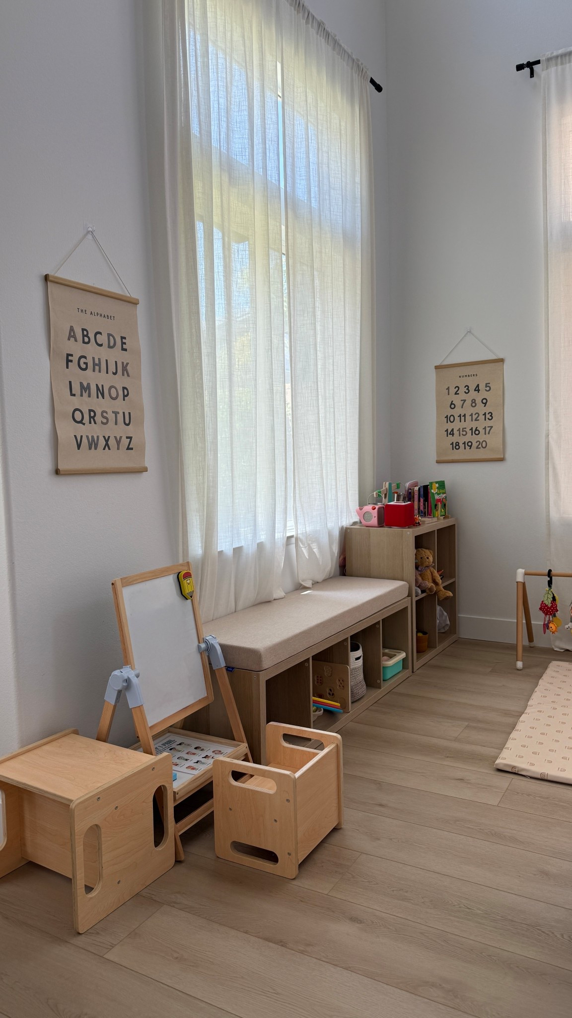 a little play corner refresh and update! added the alphabet and number signs! #toddleractivities #playroom #playcorner #toys 

#LTKKids #LTKHome #LTKBaby