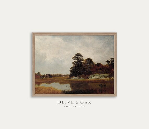 Autumn Farmhouse Art Print / Vintage PRINTABLE Country - Etsy | Etsy (US)