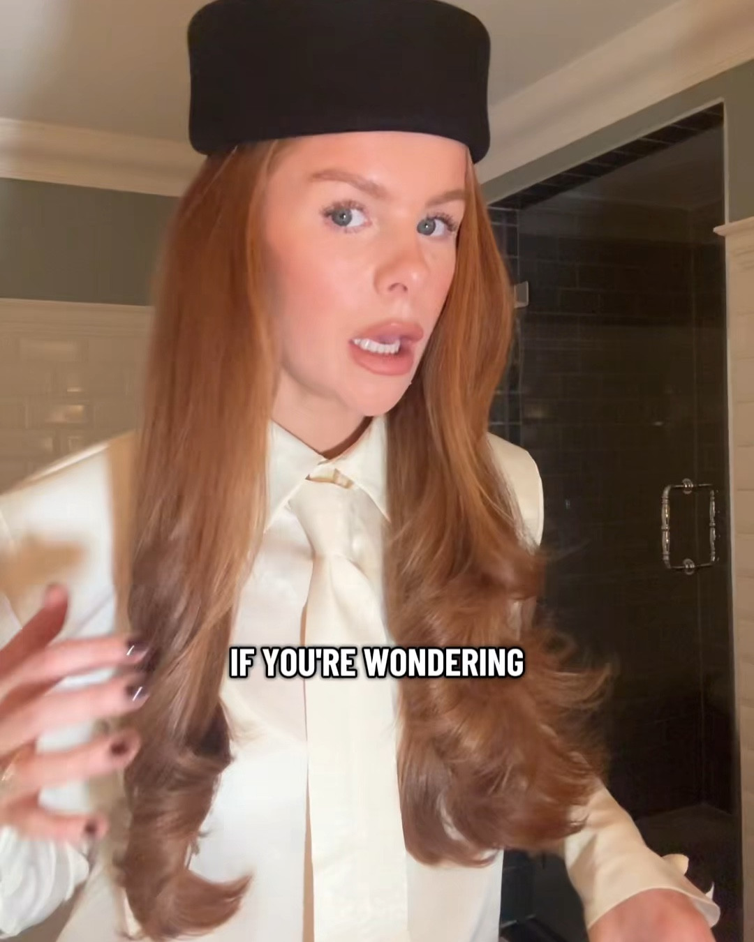 Clutch bag is out of stock from River Island  :(

Trousers - https://app.houseofcb.com/hayden-black-wide-leg-high-waist-tailored-trousers