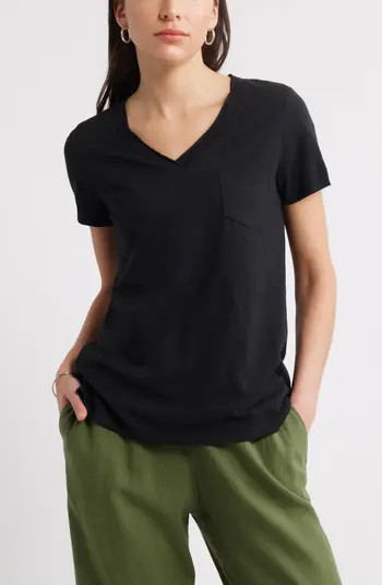 Cotton & Modal V-Neck T-Shirt | Nordstrom