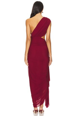 Juliet Midi Dress in Oxblood | Revolve Clothing (Global)