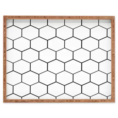Deny Designs Honey Comb by Allyson Johnson Small Rectangular Serving Tray | Bed Bath & Beyond