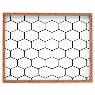 Deny Designs Honey Comb by Allyson Johnson Small Rectangular Serving Tray | Bed Bath & Beyond