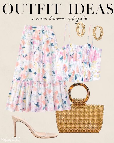 Vacation outfit idea: floral matching set size xxs 

#LTKunder100 #LTKsalealert #LTKunder50