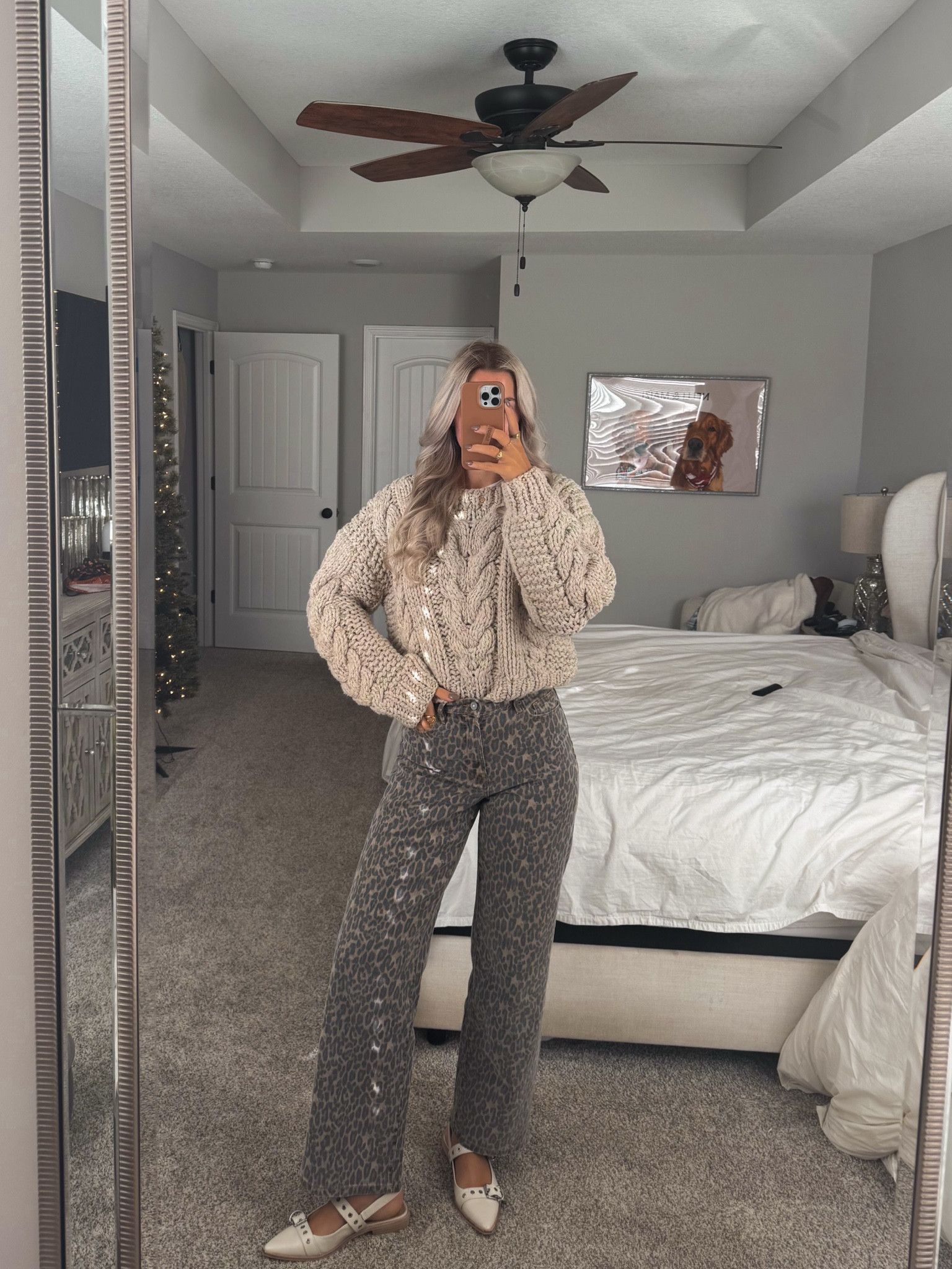 church outfit! size 26 in leopard jeans, size small on chunky sweater (note there are some green and gold flecks in it) 

#LTKHoliday #LTKSeasonal #LTKGiftGuide