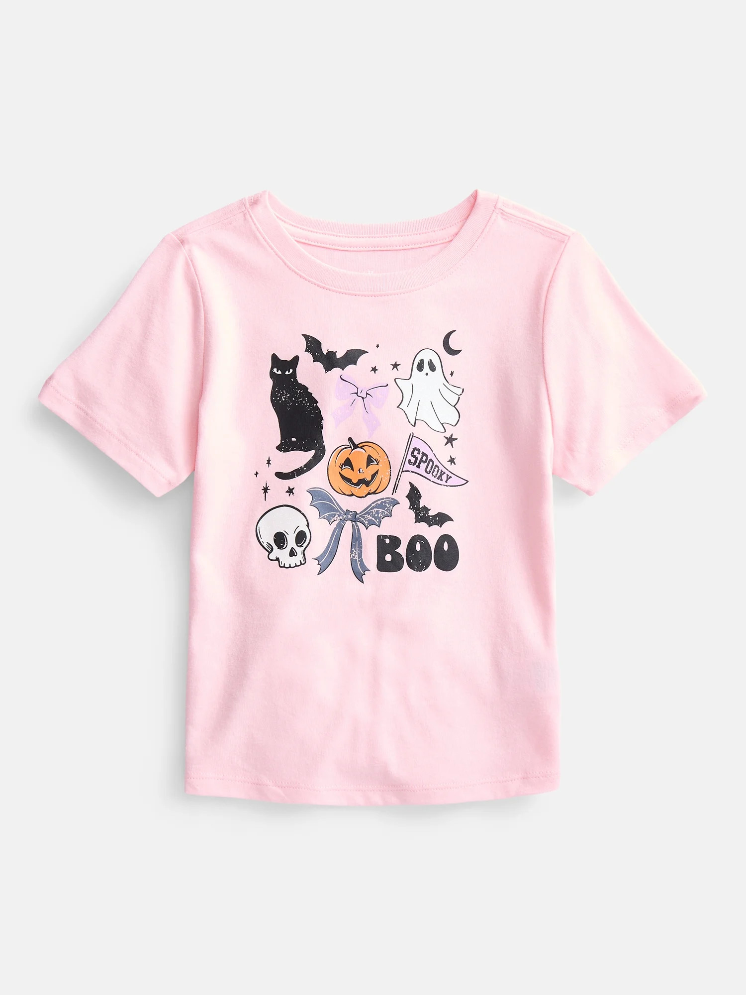 Halloween Toddler Girls Graphic Tee with Short Sleeves from Way to Celebrate, Sizes 12M-5T | Walmart (US)