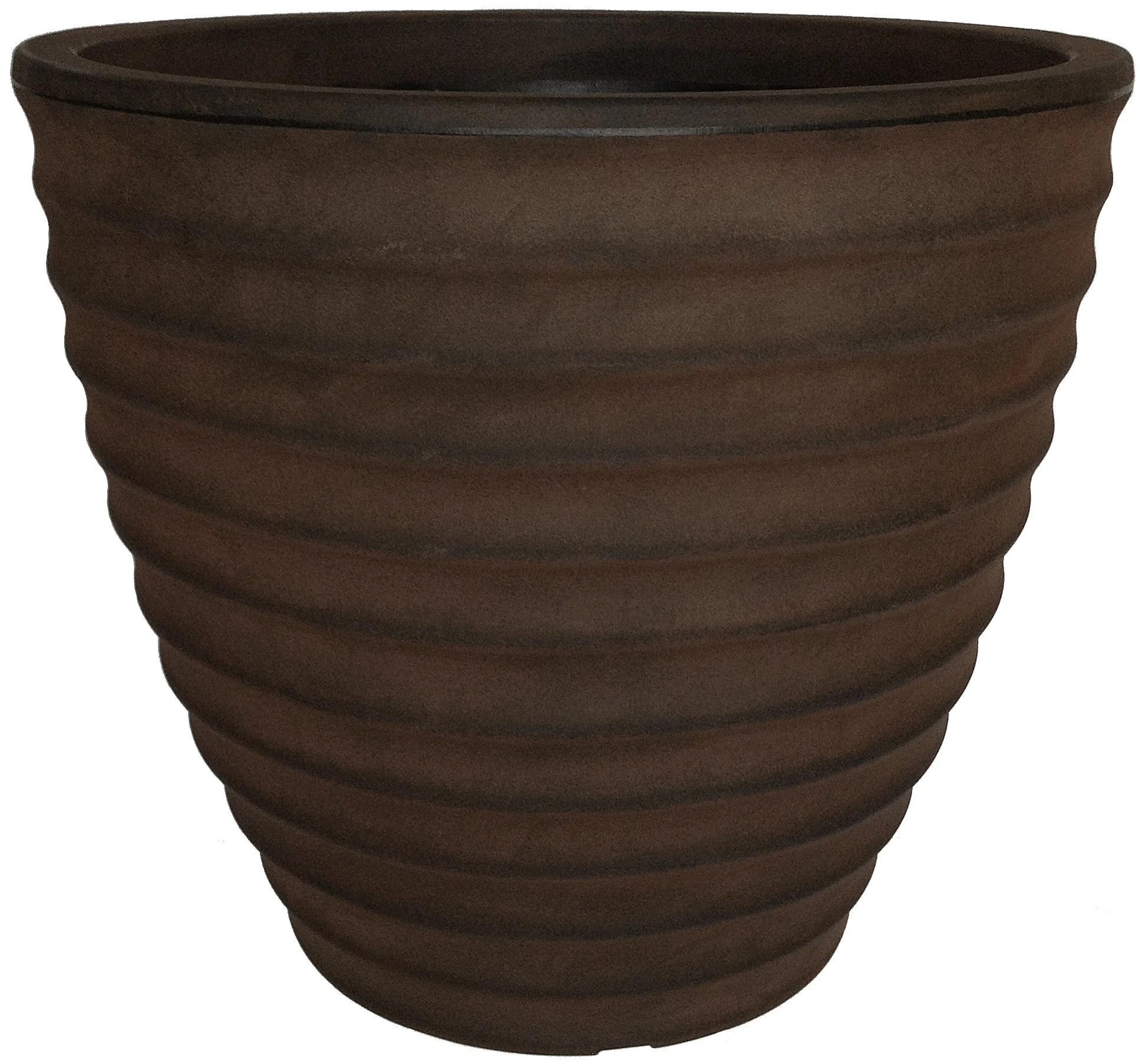 Better Homes & Gardens All Weather Resistant 13" x 13" x 11.5" Round Brown Polyethylene Plant Pla... | Walmart (US)