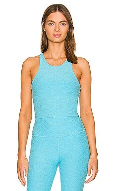 Beyond Yoga Spacedye Focus Cropped Tank in Capri Blue Grotto from Revolve.com | Revolve Clothing (Global)