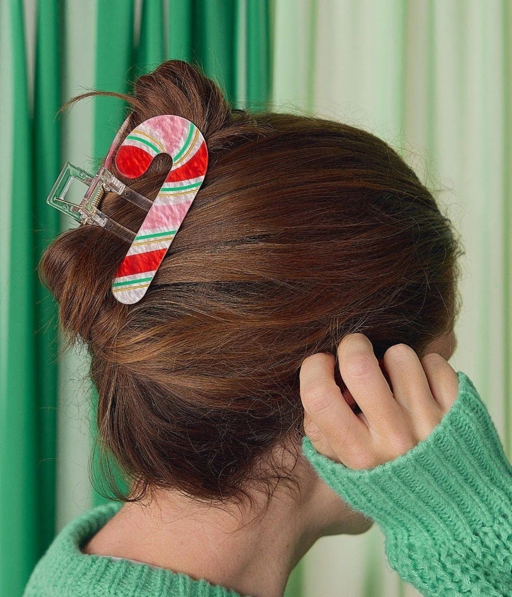 Candy Cane Hair Clip | UniqueVintage