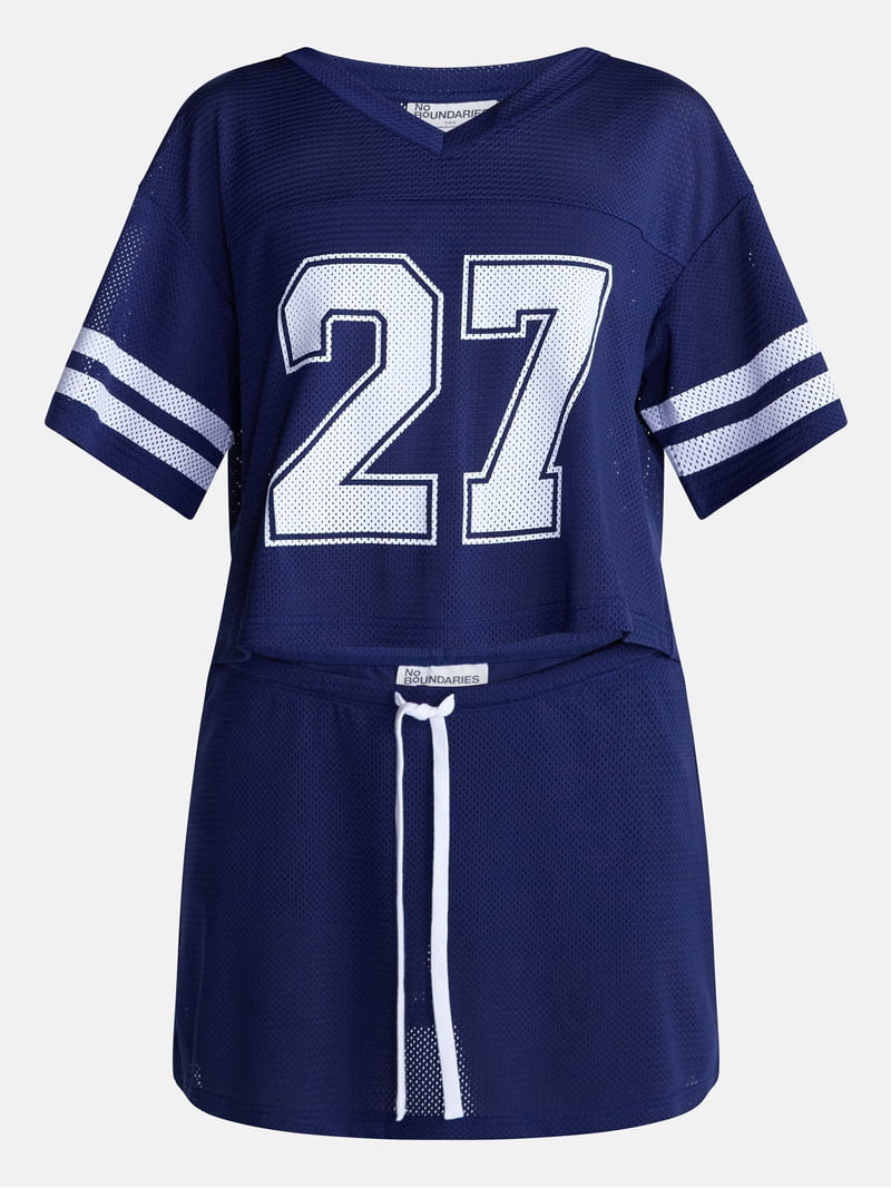 No Boundaries Jersey Top and Skort Set, 2-Piece, Women's XXS-4X | Walmart (US)